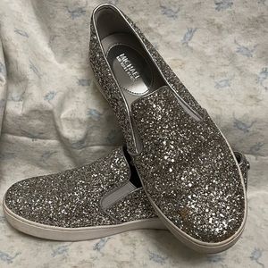 Michael Kors slip-on shoes Size 6M in silver sparkle